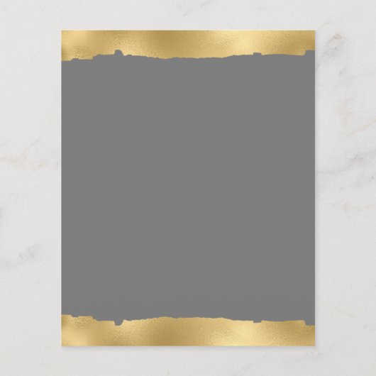 Papier Budget Gold Tordu Faire-part de mariage gris bord (Dos)