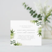 Papier Budget Gold & Tropical Greenery Mariage botanique (Debout devant)