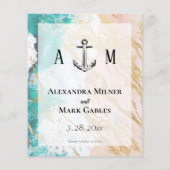 Papier Budget Golden Beach Ancre Photo Enregistrer la dat (Dos)