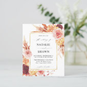 Papier Budget Golden Burgundy & Blush Pink FlorMariage (Debout devant)