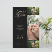 Papier Budget Golden Effect Black Fancy Collage 3 Photos (Debout devant)