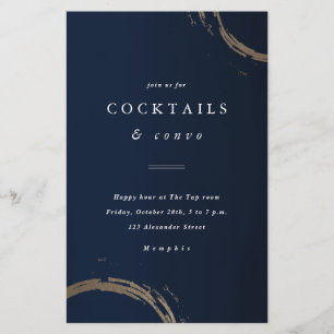 Papier Budget Golden Rings Cocktail Party Invitation