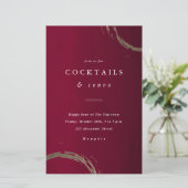 Papier Budget Golden Rings Cocktail Party Invitation (Debout devant)