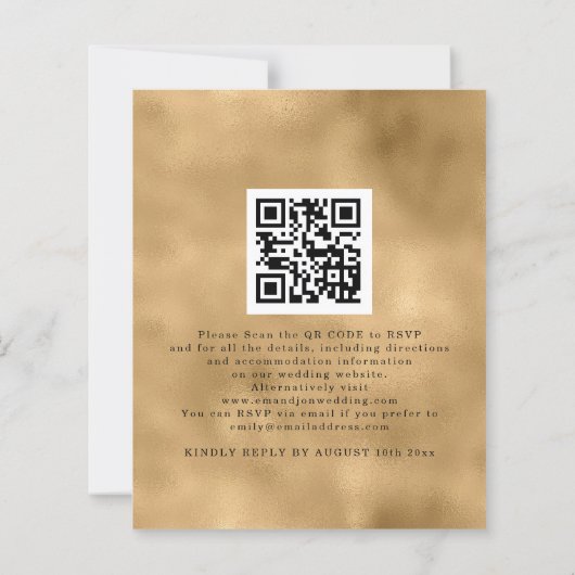 Papier BUDGET Goth Steampunk Vélo QR Mariage Inviter (Dos)