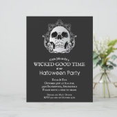 Papier Budget Gothique Halloween Invitations (Debout devant)