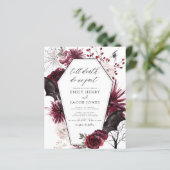 Papier Budget Gothique Halloween Mariage Bourgogne Noir (Debout devant)