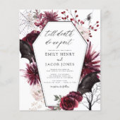 Papier Budget Gothique Halloween Mariage Bourgogne Noir (Devant)