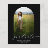 Papier Budget Grad Faire-part Boho Arch Black Ivy Back (Devant)