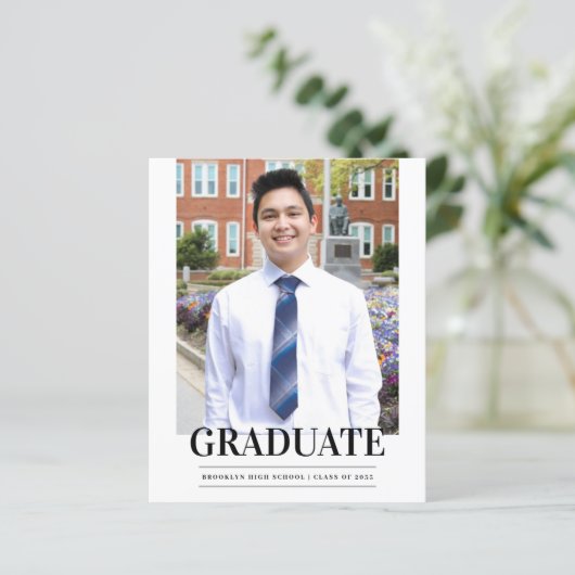 Papier Budget GRAD Faire-part d'obtention d'un diplôme of (Debout devant)