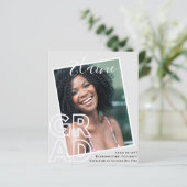 Papier BUDGET Grad PHOTO Faire-part Invitation de Merci (Debout devant)