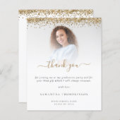 Papier Budget Grad Photo Gold Parties scintillant Merci (Devant / Derrière)