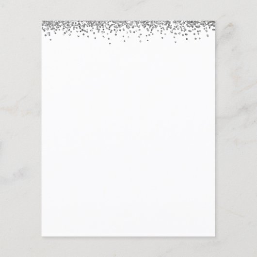 Papier Budget Grad Photo Silver Parties scintillant Merci (Dos)