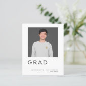 Papier Budget Grad Photo Simple Graduation Faire-part (Debout devant)