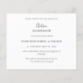 Papier Budget Grad U Multi 6 Photo Gradué Faire-part (Dos)