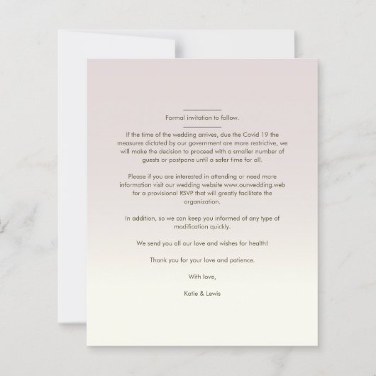 Papier Budget Gradient Photo Mariage Soyez notre script i (Dos)