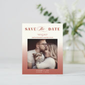 Papier Budget Gradient Wedding Photo Whimsical Script (Debout devant)