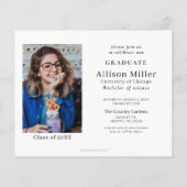 Papier Budget Graduate 2 photos Graduation Invitation (Dos)