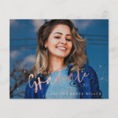 Papier Budget Graduate 2 photos Graduation Invitation (Devant)