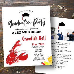 Papier BUDGET Graduation Crawfish Boil Party Invitation