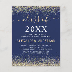 Papier Budget Graduation Photo Gold Marine Classe bleue 2