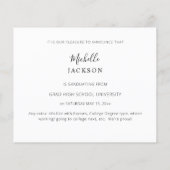 Papier Budget Gradué 3 Faire-part de script photo (Dos)