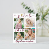 Papier Budget Gradué Faire-part Bourgogne Script (Debout devant)