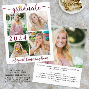 Papier Budget Gradué Faire-part Bourgogne Script