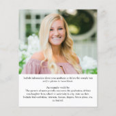 Papier Budget Gradué Faire-part Royal Blue Script (Dos)