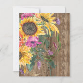 Papier Budget Grange Bois & Tournesol Couples Douche (Dos)