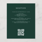 Papier Budget Green Crest Mariage QR Code Invitation (Dos)