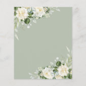 Papier Budget Green Floral Surprise Invitation Anniversai (Dos)