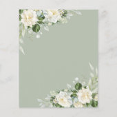 Papier Budget Green Floral Surprise Invitations d'anniver (Dos)