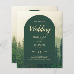 Papier BUDGET Green Forest Pine Trees Mariage