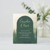 Papier BUDGET Green Forest Pine Trees Mariage (Debout devant)
