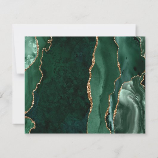 Papier Budget Green Gold Agate Noir Noir Enregistrer la d (Dos)