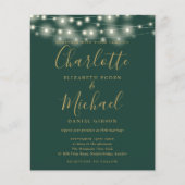 Papier Budget Green Gold Lights photo (Devant)