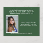 Papier Budget Green Graduation Bible Verse Photo Collage (Dos)