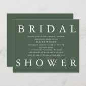 Papier Budget Green Modernisation de douche nuptiale Invi (Devant / Derrière)