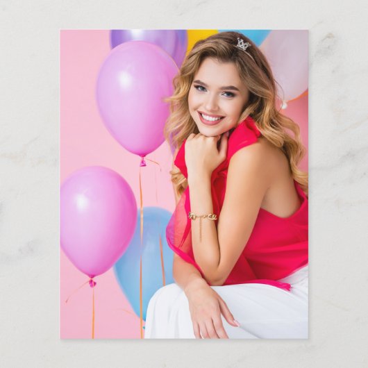 Papier Budget Green Parties scintillant photo Sweet 16 Me (Dos)