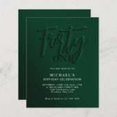 Papier BUDGET Green Script Quarante 40e anniversaire adul (Devant / Derrière)