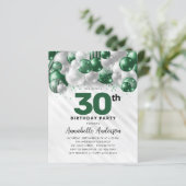 Papier Budget Green Silver Balloon Parties scintillant 30 (Debout devant)