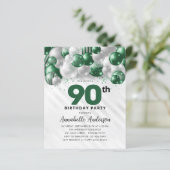 Papier Budget Green Silver Balloon Parties scintillant 90 (Debout devant)