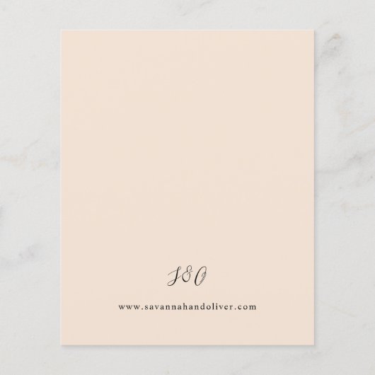 Papier Budget Green & Terra Cotta Floral Mariage S2 -BGE (Dos)