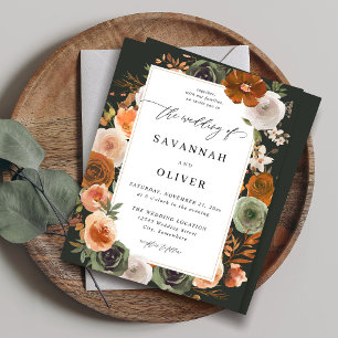 Papier Budget Green & Terra Cotta Floral Mariage S2 -DK