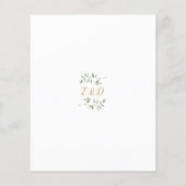 Papier Budget Greenery Gold Arch Faire-part de mariage (Dos)