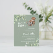 Papier Budget Greenery Highland Baby shower de vache Invi (Debout devant)