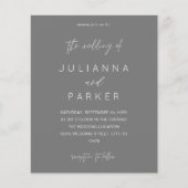 Papier Budget Grey MOD Calligraphie Mariage (Devant)