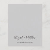 Papier Budget Grey Moderne Élégant Mariage Invitation (Dos)