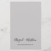 Papier Budget Grey Moderne Élégant Mariage Invitation (Dos)