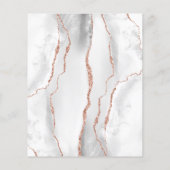 Papier Budget Grey Rose Gold Agate Faire-part de mariage (Dos)